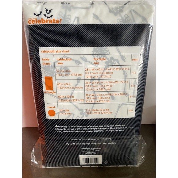 Grand Venture Vintage Pumpkin Pail Vinyl Skeleton Tablecloth Jelly Stickers Lot - Picture 10 of 12